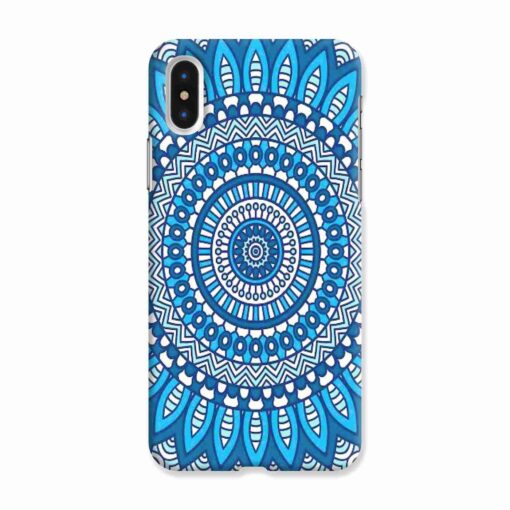 Iphone XS Mobile Covers Blue Mandala Art