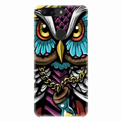 Oneplus 5T Multicolor Owl With Chain
