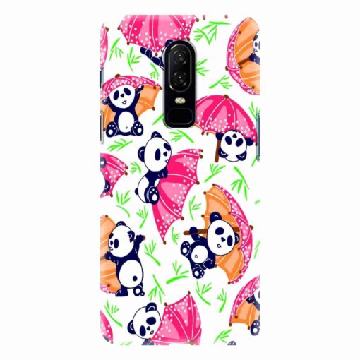 Oneplus 6 Little Pandas Back Cover