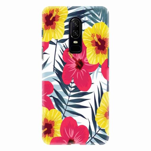 Oneplus 6 Red Yellow Floral FLOB