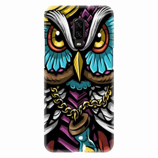 Oneplus 6T Multicolor Owl With Chain