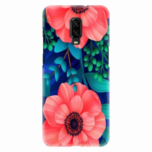 Oneplus 6T Peach Floral