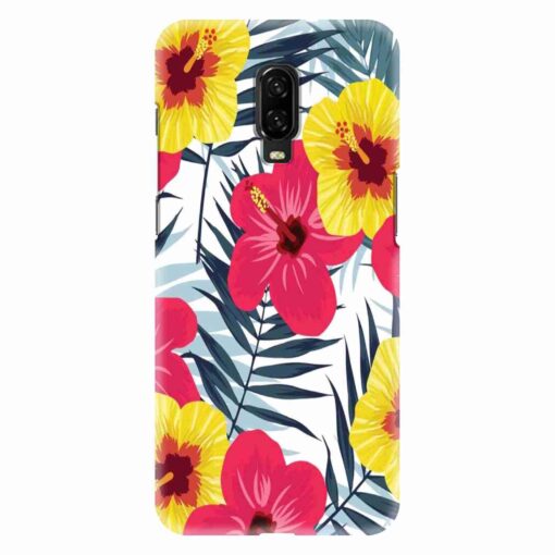 Oneplus 6T Red Yellow Floral FLOB