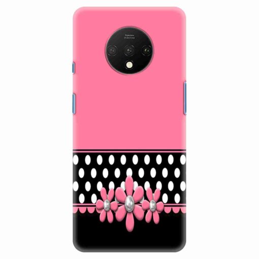 Oneplus 7T Pink black Floral