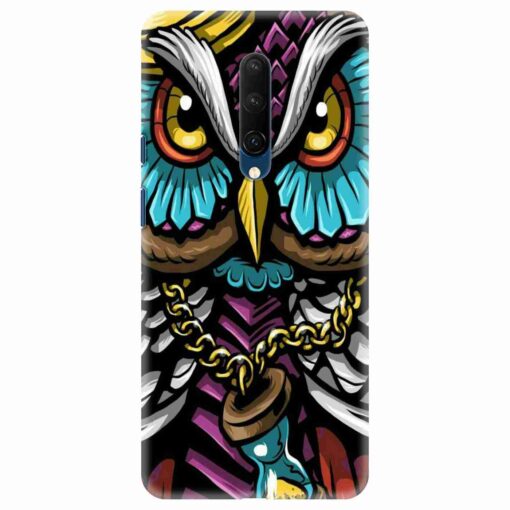 Oneplus 7T Pro Multicolor Owl With Chain