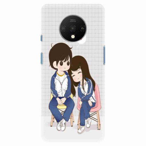 Oneplus 7T Romantic Friends Back Cover