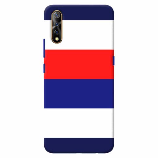 Vivo S1 Mobile Covers Blue Red Horizontal Line