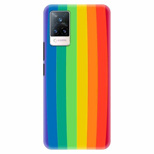 Vivo V21 5G Mobile Covers Vertical Rainbow