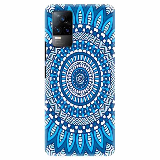 Vivo V21E Mobile Covers Blue Mandala Art