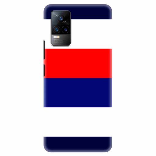 Vivo V21E Mobile Covers Blue Red Horizontal Line