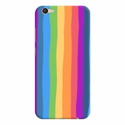 Vivo V5 Mobile Covers Colorful Dark Shade Rainbow