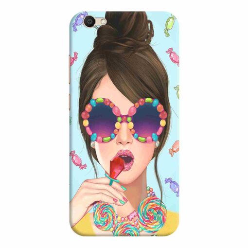 Vivo V5 Mobile Covers Girl With Lollipop