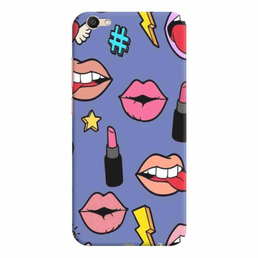 Vivo V5 Mobile Covers Lipstick Lips Design