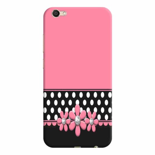 Vivo V5 Mobile Covers Pink black Floral