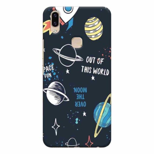 Vivo V9 Mobile Covers Space Fun Doodle