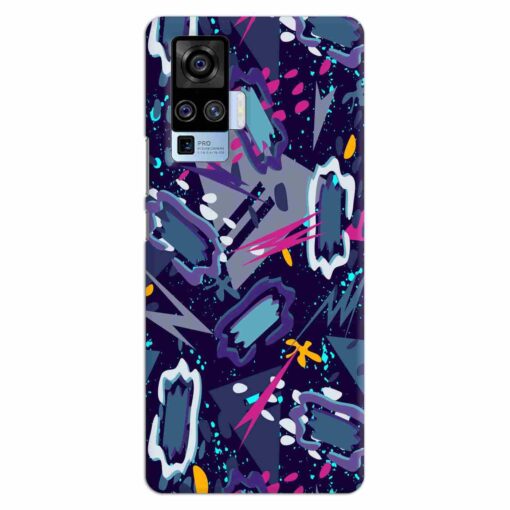 Vivo X50 Pro Mobile Covers Blue Abstract