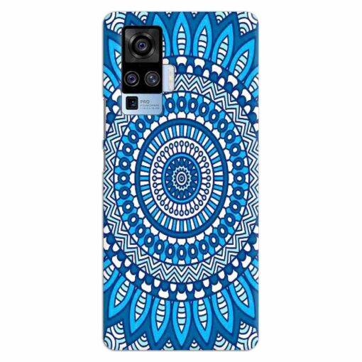 Vivo X50 Pro Mobile Covers Blue Mandala Art