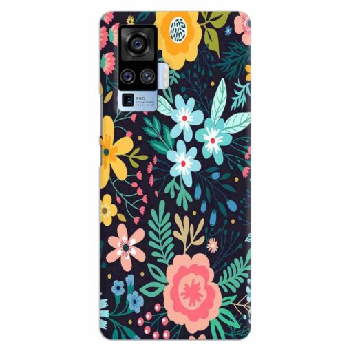 Vivo X50 Pro Mobile Covers Multicolor Design Floral FLOA