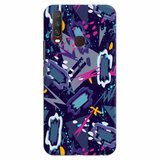 Vivo Y12 Mobile Covers Blue Abstract