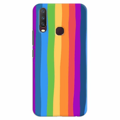 Vivo Y12 Mobile Covers Colorful Dark Shade Rainbow