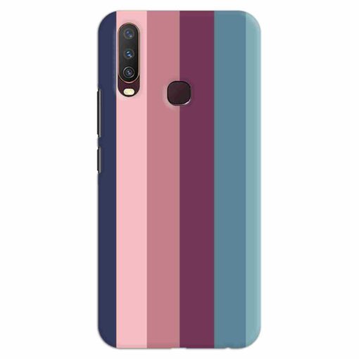 Vivo Y12 Mobile Covers Dark Shade Straight Rainbow