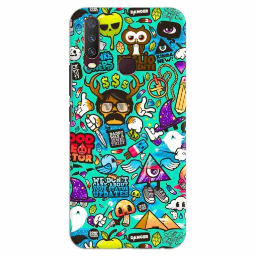 Vivo Y12 Mobile Covers Ghost Doodle