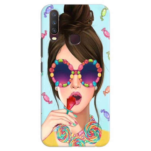 Vivo Y12 Mobile Covers Girl With Lollipop