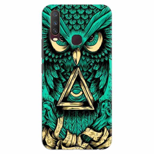 Vivo Y12 Mobile Covers Green Almighty Owl