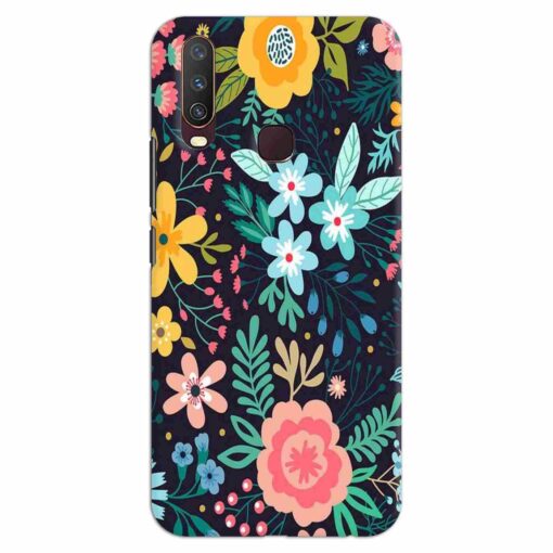 Vivo Y12 Mobile Covers Multicolor Design Floral FLOA