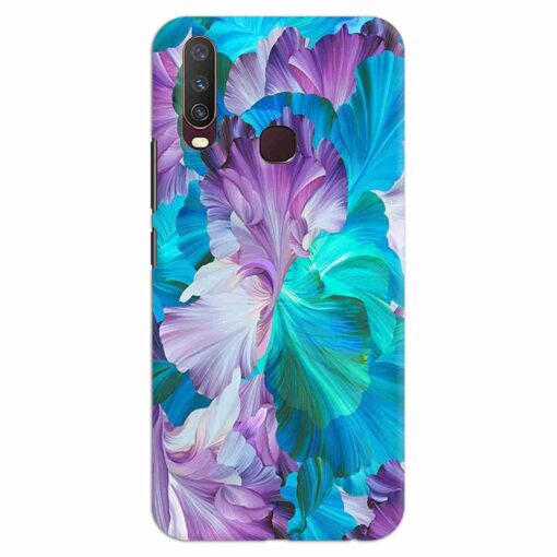 Vivo Y12 Mobile Covers Purple Blue Floral FLOG