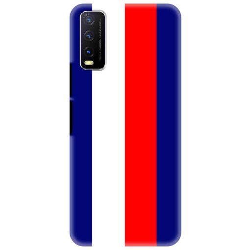 Vivo Y20 Mobile Covers Blue Red Straight Line