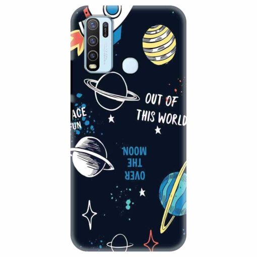 Vivo Y50 Mobile Covers Space Fun Doodle