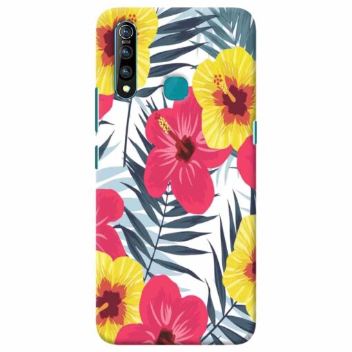 Vivo Z1 Pro Mobile Covers Red Yellow Floral FLOB