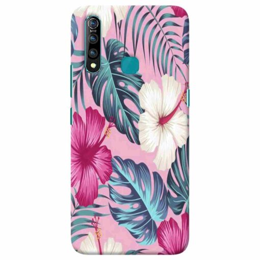 Vivo Z1 Pro Mobile Covers White Pink Floral DE3