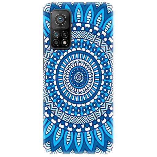 Mi 10T Mobile Cover Blue Mandala Art