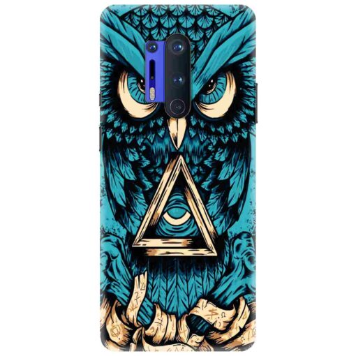 Oneplus 8 Pro Mobile Cover Blue Almighty Owl