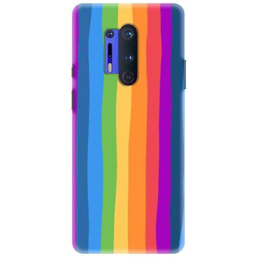 Oneplus 8 Pro Mobile Cover Colorful Dark Shade Rainbow