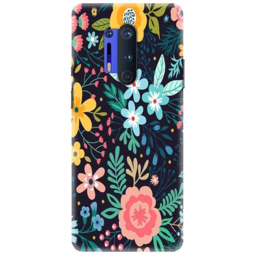 Oneplus 8 Pro Mobile Cover Multicolor Design Floral FLOA
