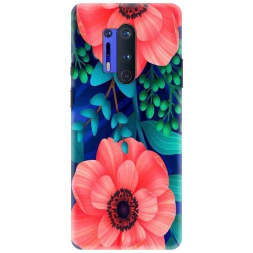 Oneplus 8 Pro Mobile Cover Peach Floral