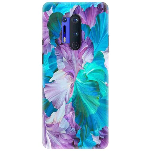 Oneplus 8 Pro Mobile Cover Purple Blue Floral FLOG