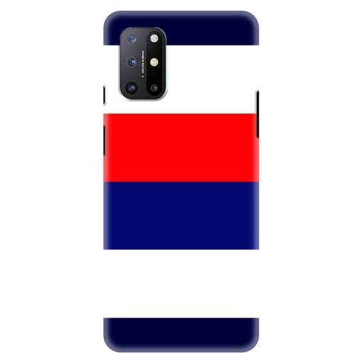 Oneplus 9r Mobile Cover Blue Red Horizontal Line