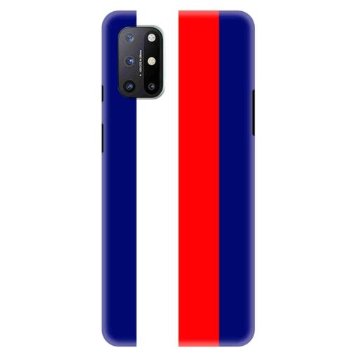 Oneplus 9r Mobile Cover Blue Red Straight Line