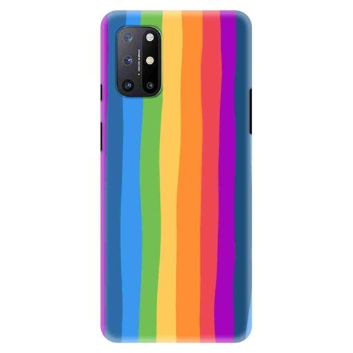 Oneplus 9r Mobile Cover Colorful Dark Shade Rainbow