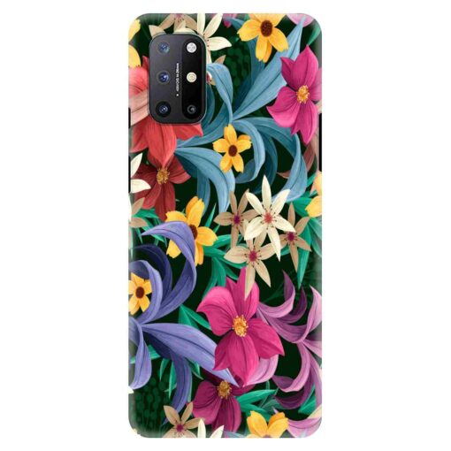 Oneplus 9r Mobile Cover Floral Paint Design