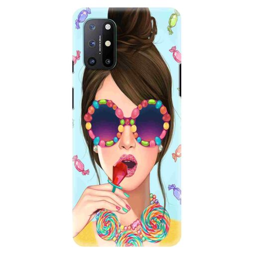 Oneplus 9r Mobile Cover Girl With Lollipop