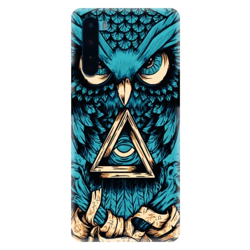 Oneplus Nord Mobile Cover Blue Almighty Owl