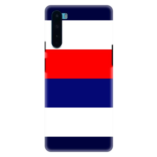 Oneplus Nord Mobile Cover Blue Red Horizontal Line