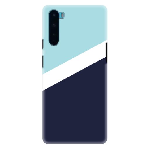 Oneplus Nord Mobile Cover Blue Slanting Designer