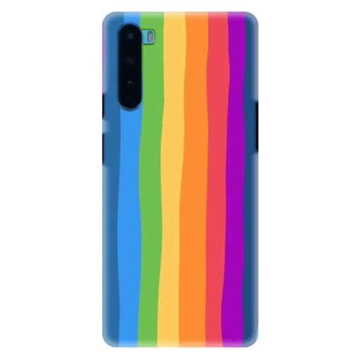 Oneplus Nord Mobile Cover Colorful Dark Shade Rainbow