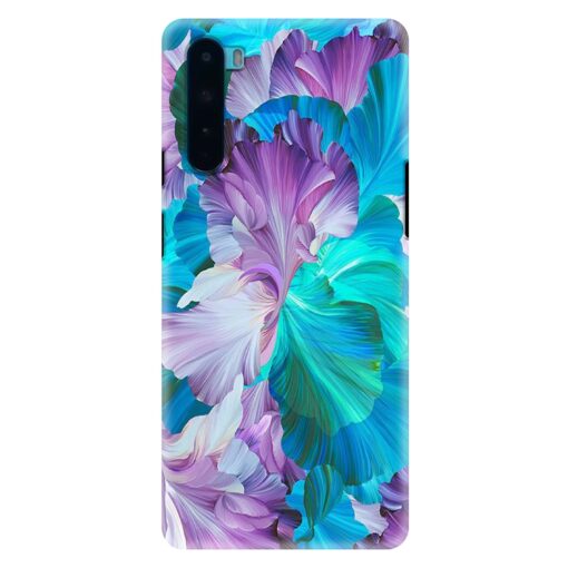 Oneplus Nord Mobile Cover Purple Blue Floral FLOG